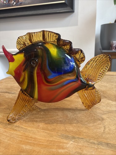Murano glass fish colourful - glass,