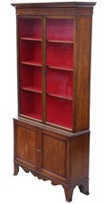 Antique Georgian Mahogany Bookcase - High-Quality 19th Century Display Cabinet