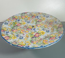 🌼 Vintage Midwinter Burslem Cake Stand – Chintz Floral – 22cm