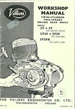 Villiers Motorcycle Motorbike Engine 2T 3T 2TSF 3TFS & 3TSFR Workshop Manual