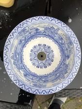 Victorian Blue And White Sink 