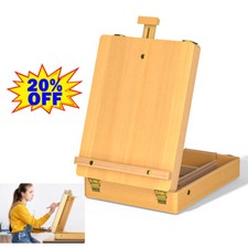 Dayplus Wooden Artist's Painting & Drawing Table Top Box Easel with Storage