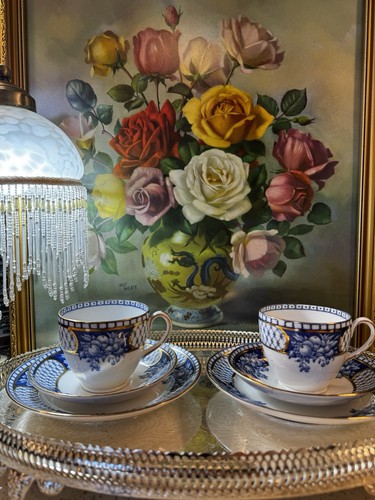 Vintage wellington china trio - wellington,