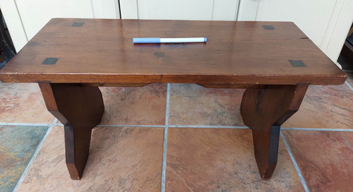 Vintage wooden long - , stool