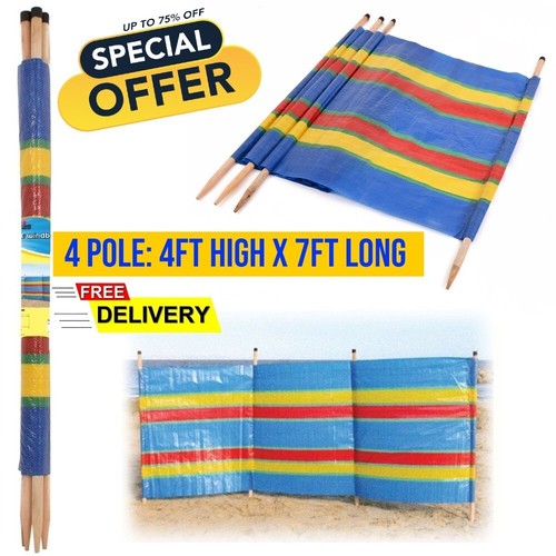 Pole wooden windbreaker sun - 4,