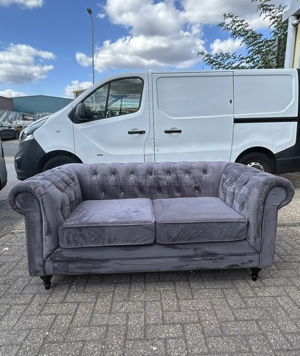 Chesterfield charcoal velvet - chesterfield,