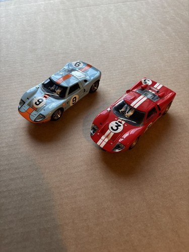 Scalextric pair ford gt40s - of,