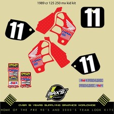 1989 Cr 125 Cr 250 Mx Kid Graphic Kit Evo Mx VMX Decals Sticker Kit  Cr