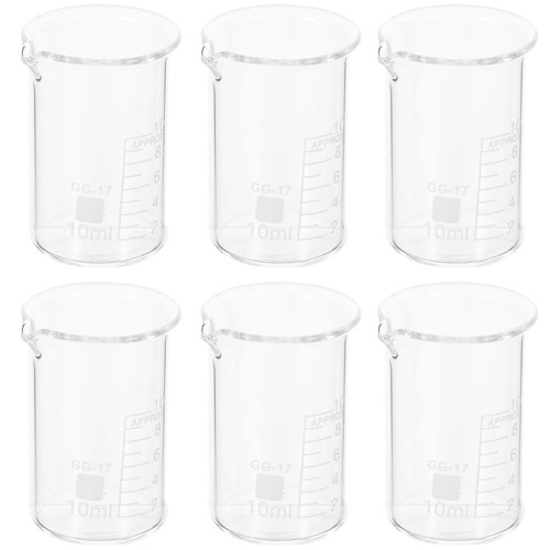 6pcs laboratory beakers glass - 6pcs,