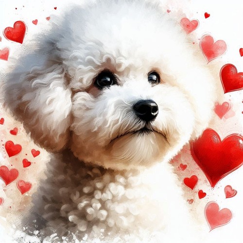 Luxury bichon frise - frise, birthday