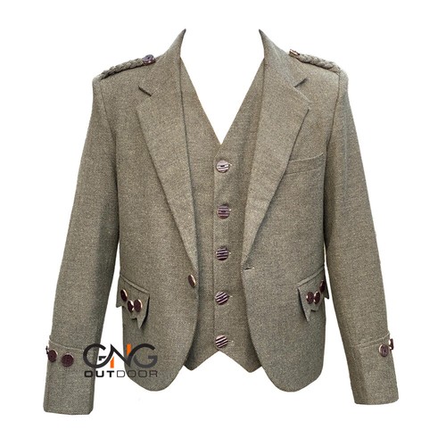 Scottish green tweed wool - scottish,