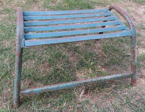 Vintage rustic metal stool - rustic,