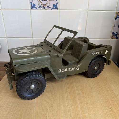 Vintage action man jeep - man,