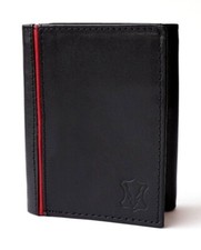 Mens Real Leather Trifold Wallet Credit Card Holder RFID Protected Personalised