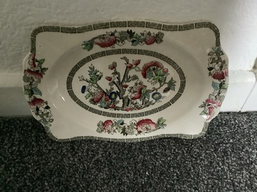 Indian tree oblong plate - tree,
