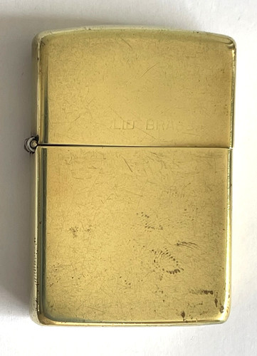 Vintage solid brass zippo - brass,