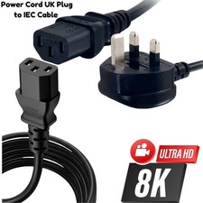 UK Kettle 13A Lead Power Cable