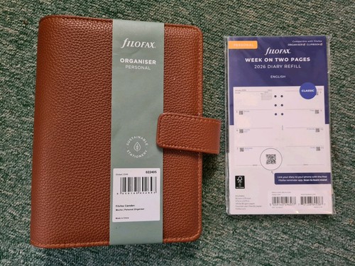 Genuine filofax camden - filofax, mocha