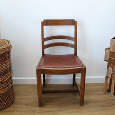 1930's Oak Dining Chair With