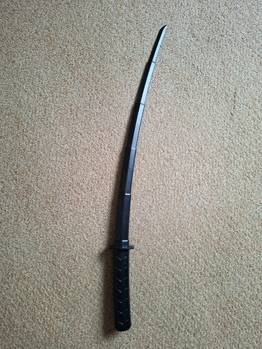 Black retractable toy sword - toy,