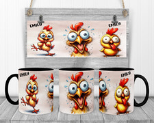 Chicken Funny Faces Tea Coffee