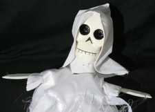 Fabulous Vintage Bryan Clarke ? Punch Judy Hand Puppet - Skeleton 21"