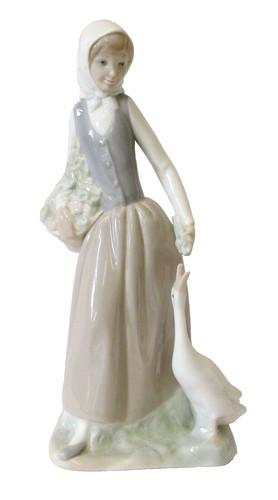 Large lladro figure - lladro, girl