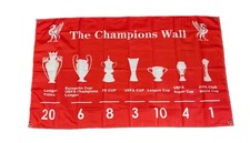 LIVERPOOL CHAMPIONS WALL FLAG TROPHY HISTORY 2025 5x3 FOOT FREE 48HR POST