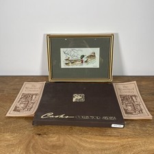 Silk Woven Picture Mallard Cash's of Coventry Ducks Ducklings Birds Family Vtg