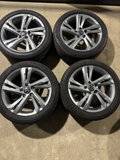 VW MK8 GOLF 17” VALENCIA ALLOY WHEELS 5H0601025AF 7.5J ET51 OEM WITH TYRES 