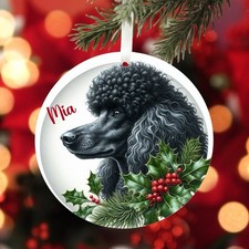 Personalised Standard Poodle Christmas Decoration - Xmas Ornament, Bauble