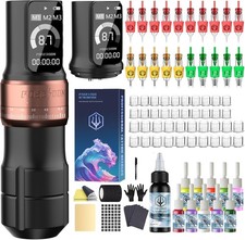 Poseidon Tattoo Rotary Pen Wireless 20 Tattoo Complete Machine 2 Rechargeable Ba