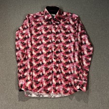 Claudio Lugli Couture Lipstick Lips L. S. Shirt Men’s Uk Size Large 41-42 Cotton