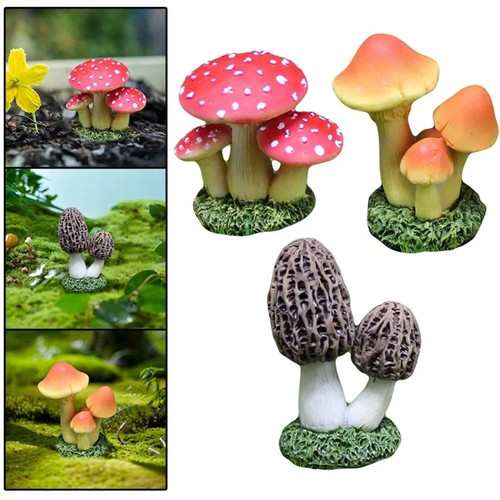 Garden ornament toadstools - ornament,