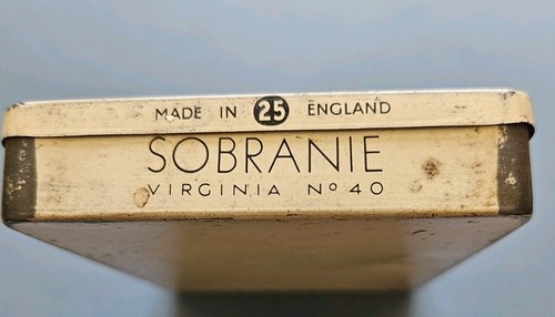 Vintage cigarette tin sobranie - vintage,