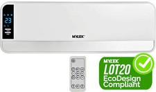 Mylek Electric Over Door Warm Air Curtain Fan Heater Led Digital Remote Control