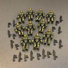 New 10 HALO MEGA CONSTRUX BLOKS UNSC MASTER CHIEF Marine MINI FIGURE & 20 Gun KX