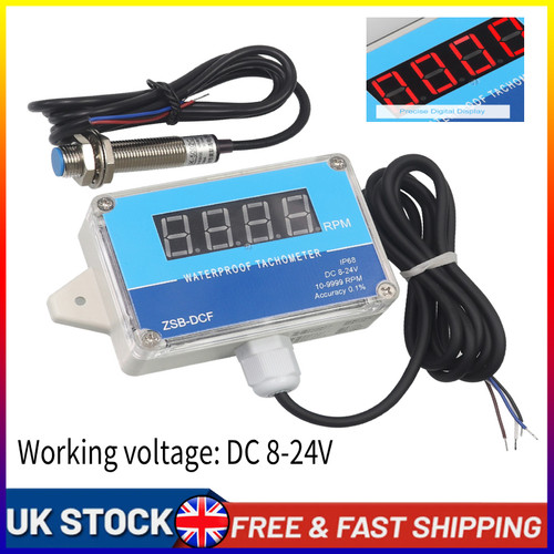 24v hall tachometer red - red, 4