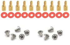 10x 6.5mm Brass Standoff M3 PC Motherboard Riser + Screws + Washers