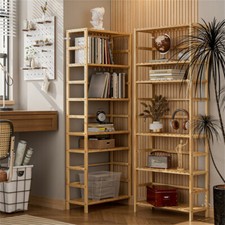 6-Tier Bamboo Bookshelf Free