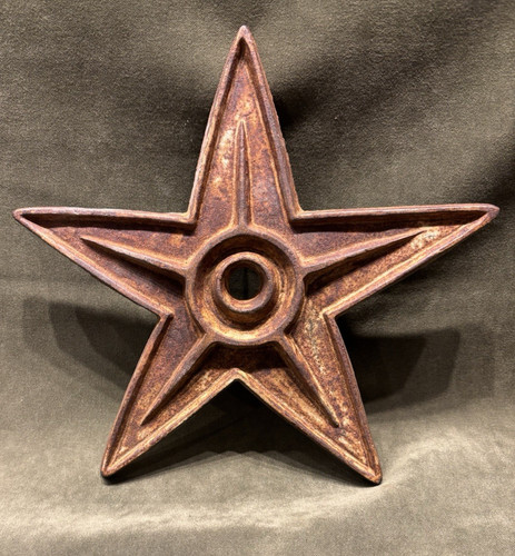 Cast iron star anchor plate - iron,