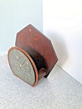 Vintage wooden and pewter