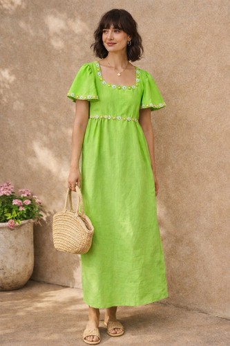 Women dress green babydoll - women’s,