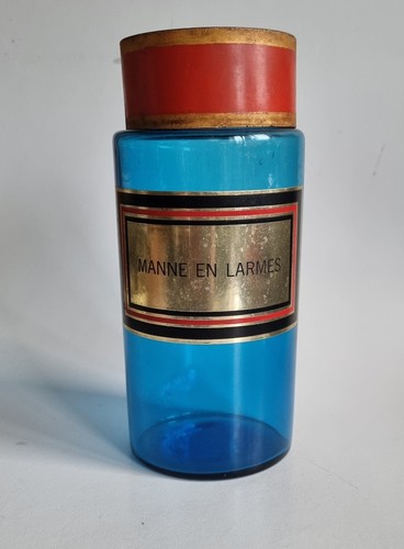 Vintage french blue glass - vintage,