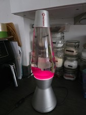 Mathmos Original Astro Lava Lamp Classic, Brushed Metal Body - Red/Purple