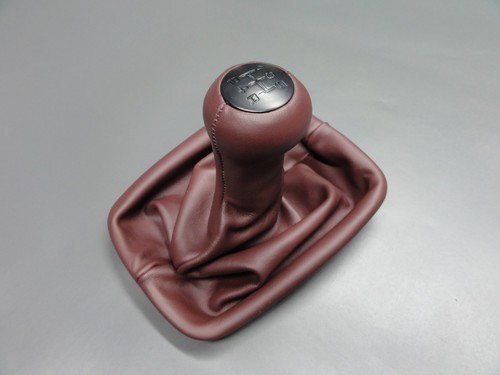 Burgundy leather gear knob - burgundy,