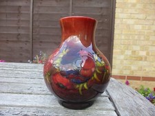 MOORCROFT   POTTERY.   FLAMBE ANEMONE LAMP BASE
