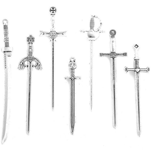 7pcs diy retro silver - 7pcs,