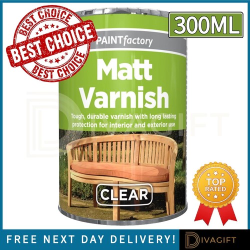 Clear matt varnish tin 300ml - varnish,