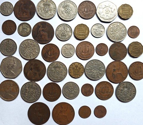 Old british coins bundle - old,